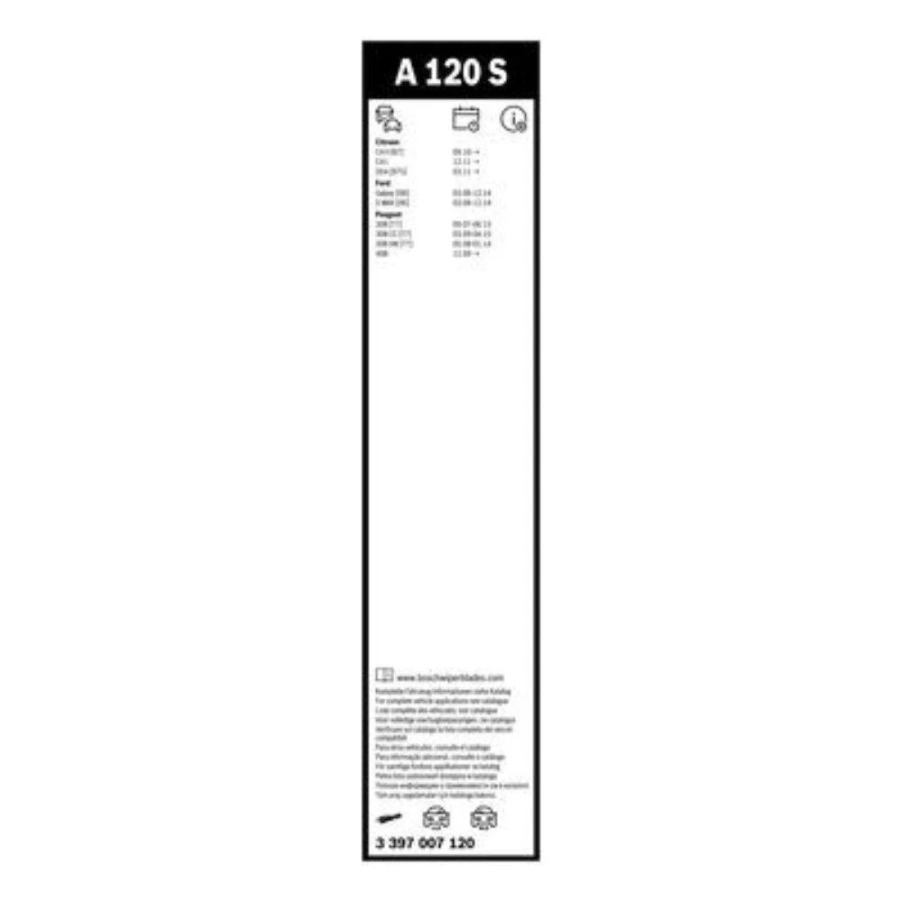 Front wiper blade set BOSCH AeroTwin 750 & 650 mm for DS DS4 2011-2018