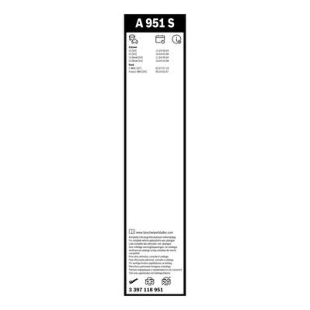 Front wiper blade set BOSCH AeroTwin 650 & 475 mm for Citroen C5 2003-2004