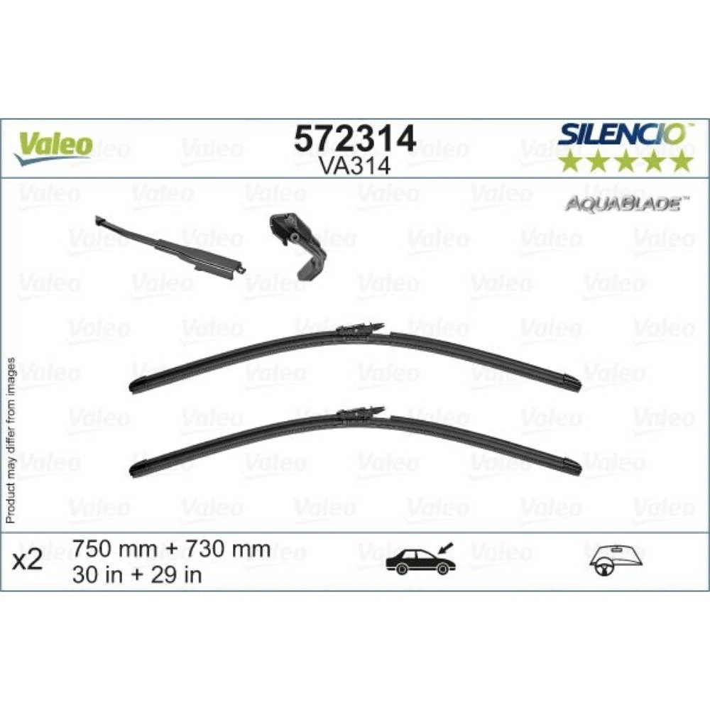 Wiper blades Valeo Aqua Blade for Ford S-MAX