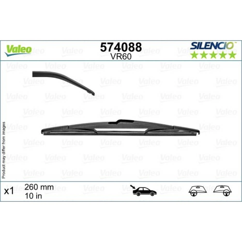 Wiper blades Valeo Silencio Rear for Renault Captur