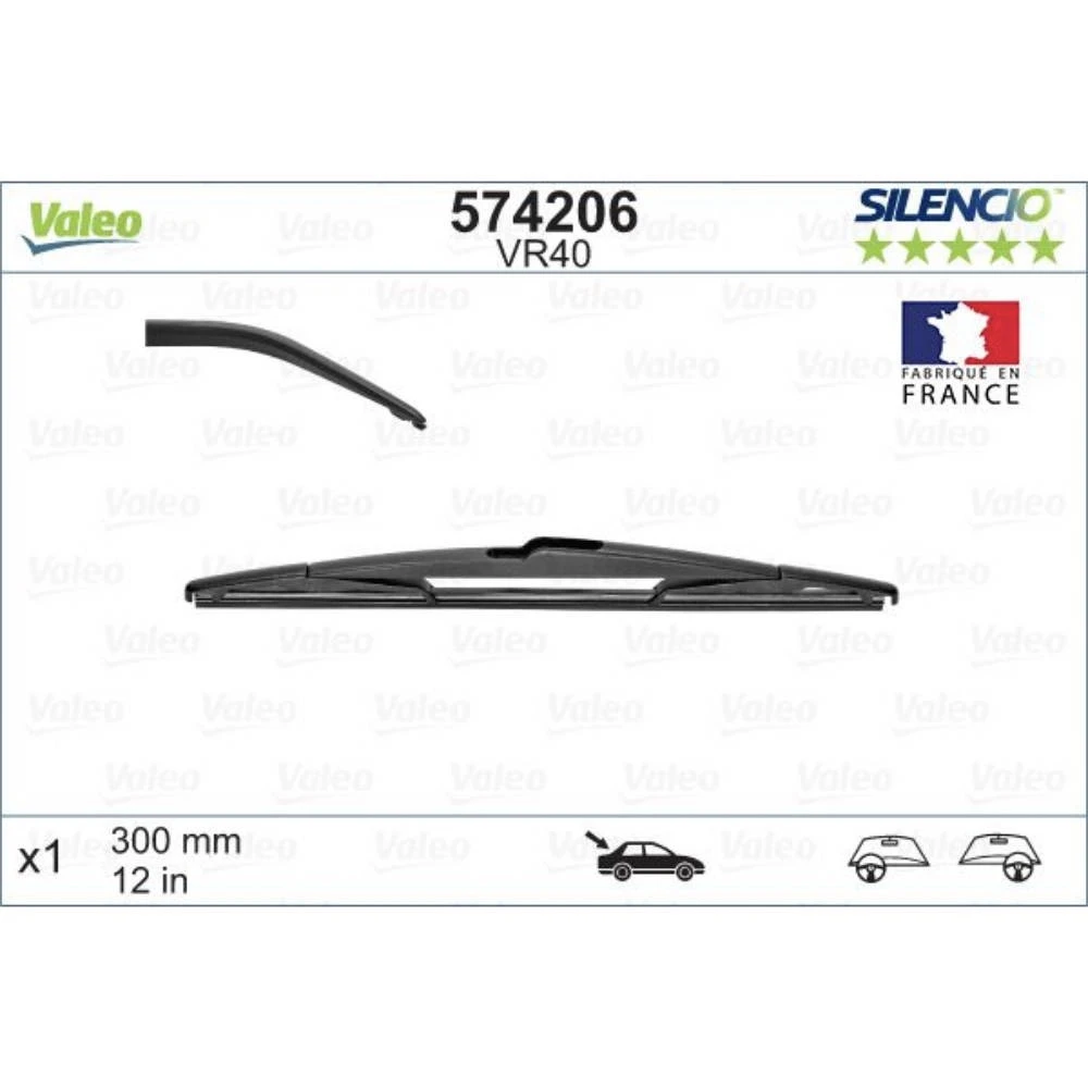 Wiper blades Valeo Silencio Rear for SsangYong Korando