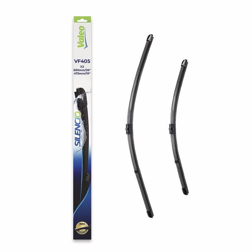Front wiper blade set Valeo Silencio Flat 650 & 475 mm for Ford Focus C-MAX 2003-2010