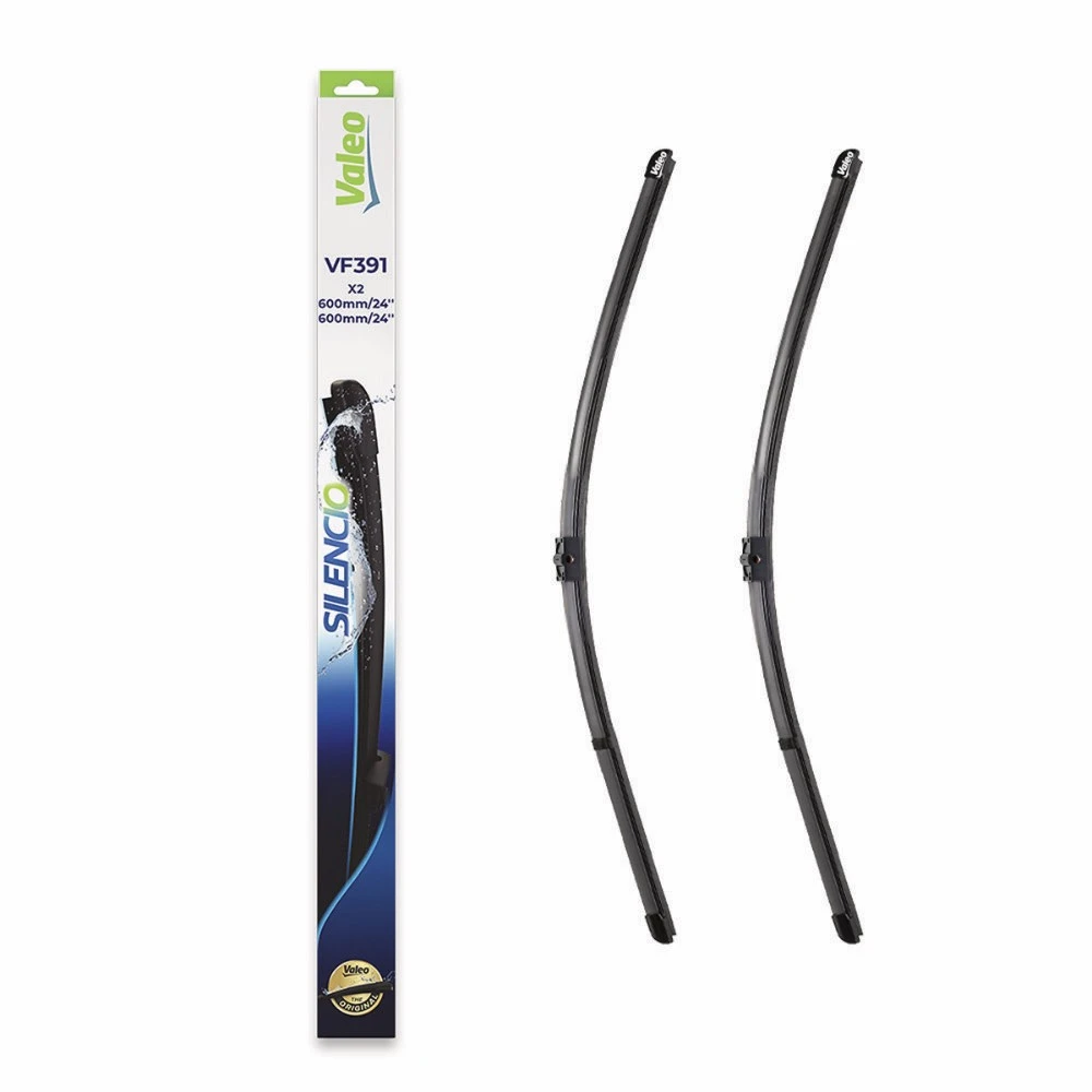 Front wiper blade set Valeo Silencio Flat 600 & 600 mm for Volkswagen Multivan T5 2003-2013