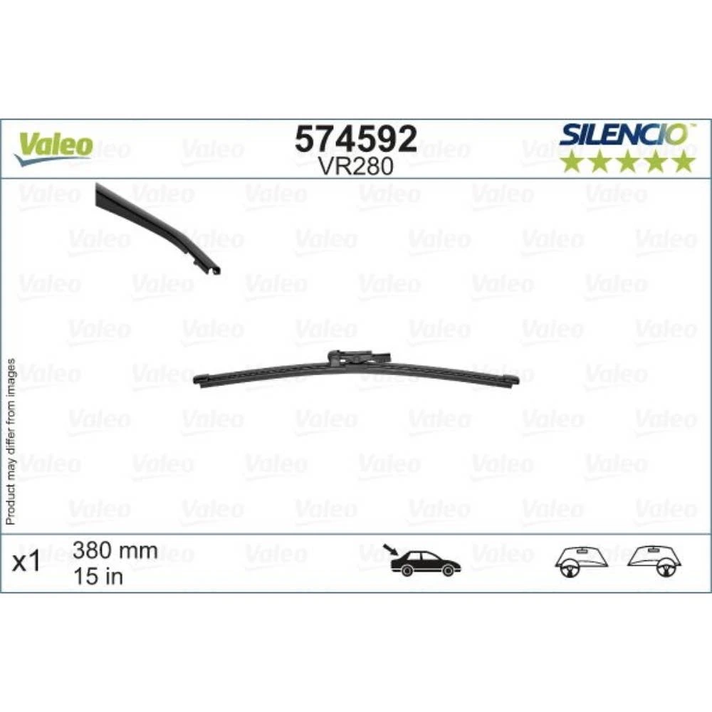 Rear wiper blade Valeo Silencio Rear 380 mm for Range Rover Sport 2015-2016