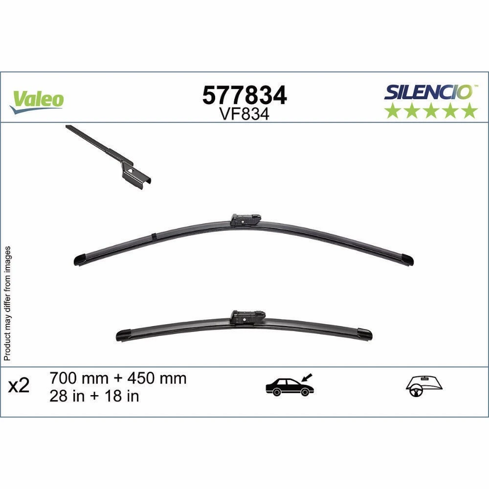 Wiper blades Valeo Silencio Flat for Volkswagen Multivan