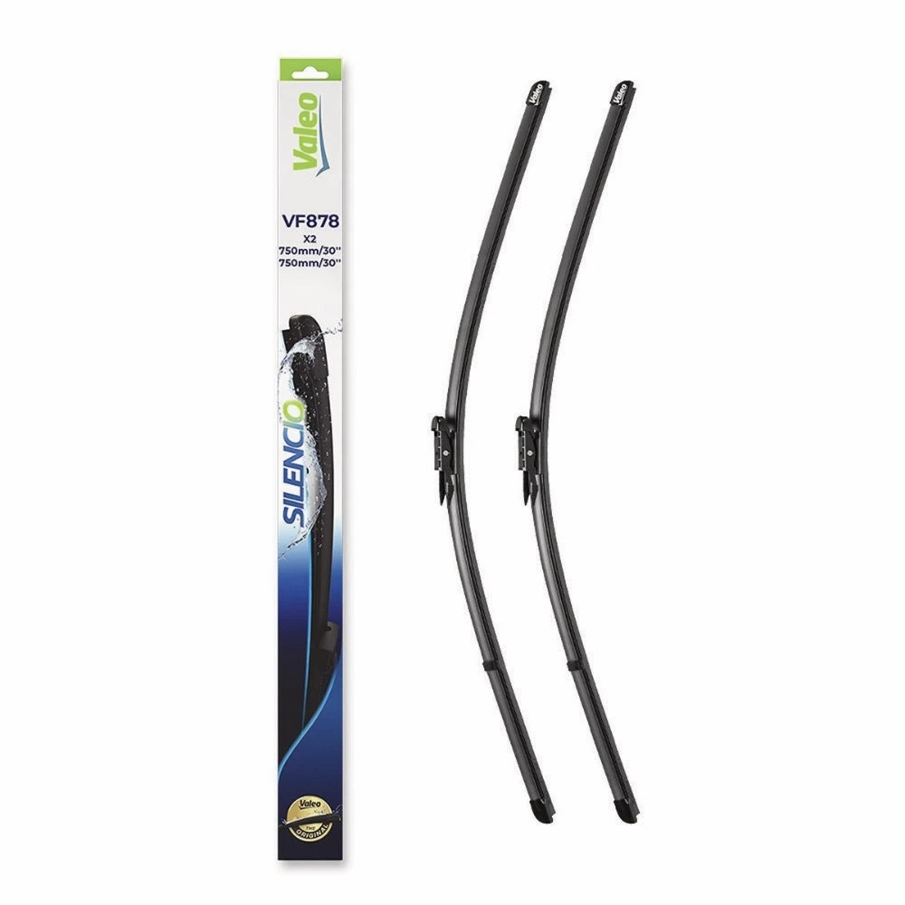 Front wiper blade set Valeo Silencio Flat 750 & 750 mm for Ford S-MAX 2 2015-2018