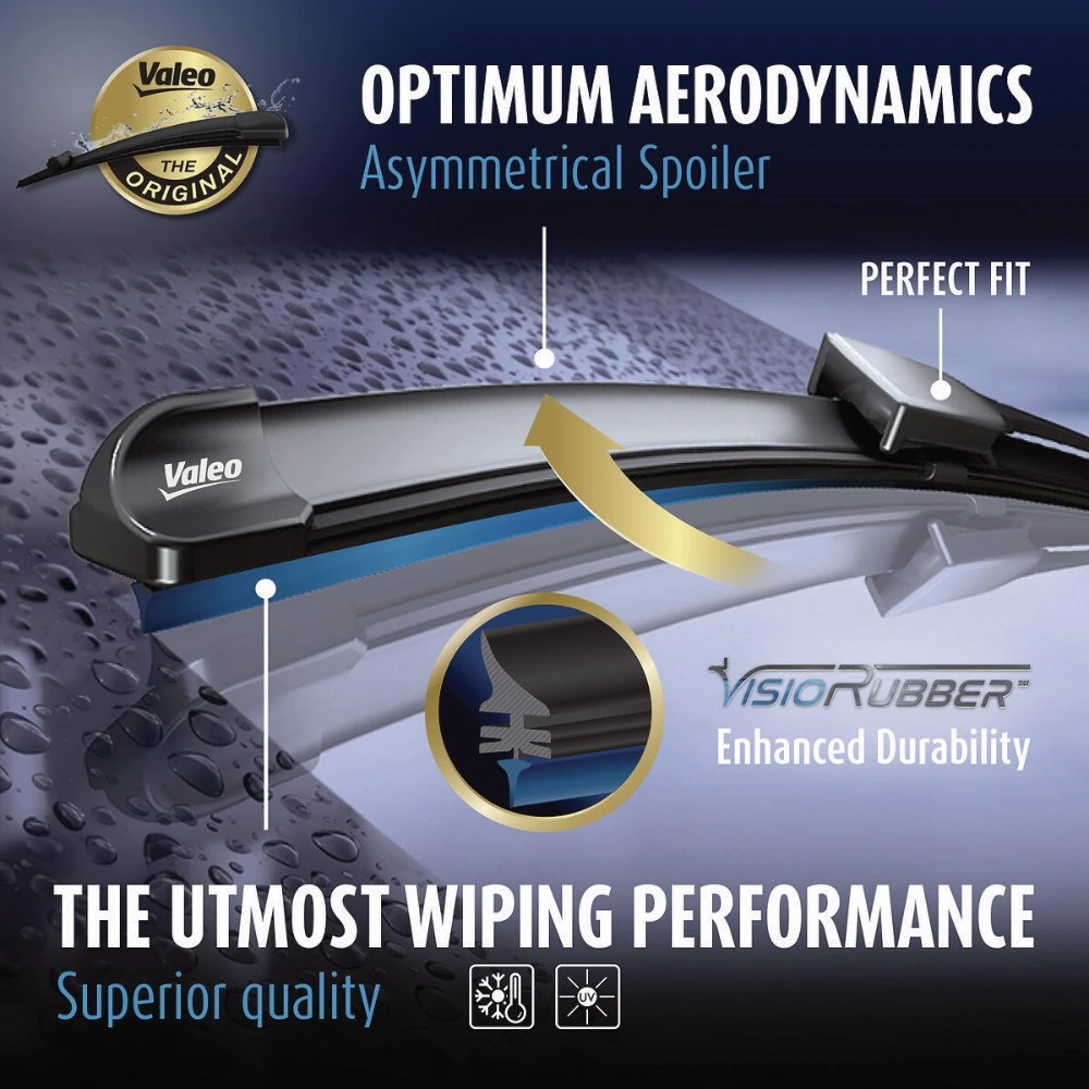 Front wiper blade set Valeo Silencio Flat 630 & 550 mm for Polestar 4 2024-2026