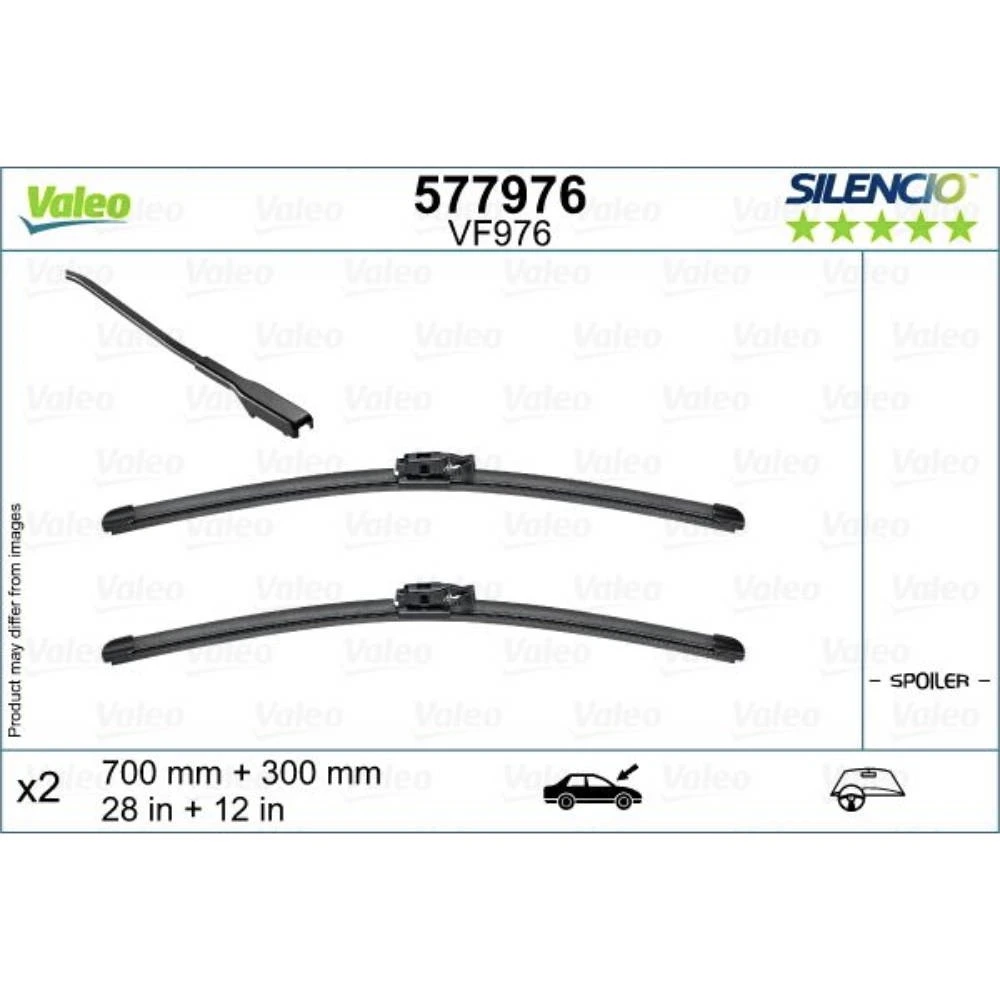 Wiper blades Valeo Silencio Flat for Renault Clio