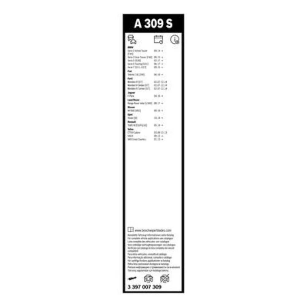 Front wiper blade set BOSCH AeroTwin 650 & 475 mm for Alpina B7 2015-2022