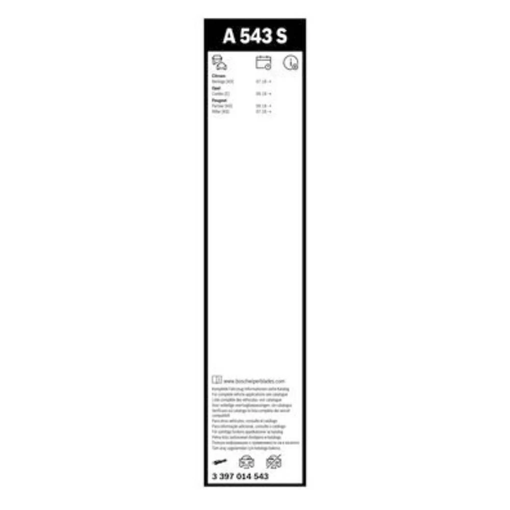 Front wiper blade set BOSCH AeroTwin 650 & 430 mm for Maserati Levante 2016-2019