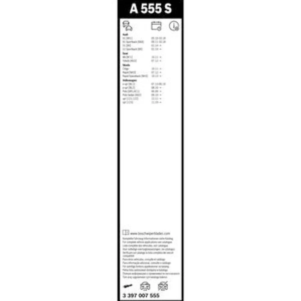 Front wiper blade set BOSCH AeroTwin 600 & 400 mm for Skoda Fabia 3 2014-2022