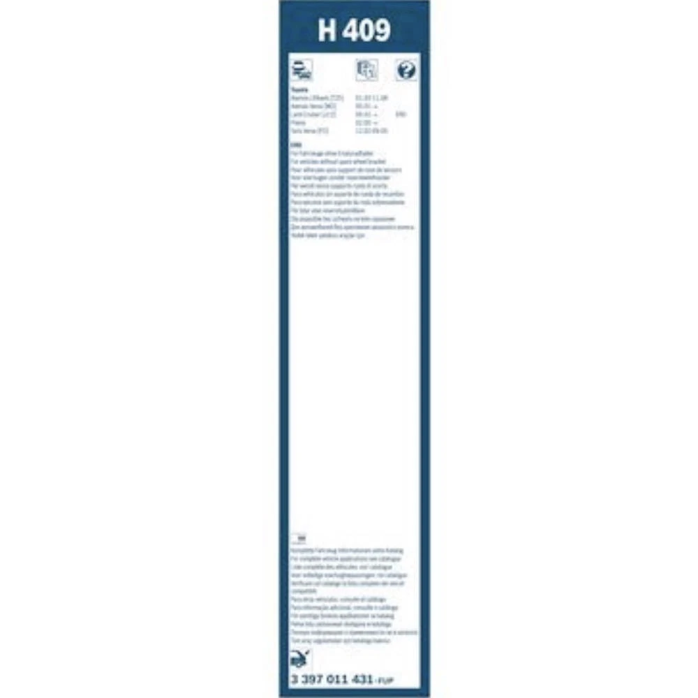 Rear wiper blade BOSCH Rear 400 mm for Toyota Yaris Verso 2002-2005