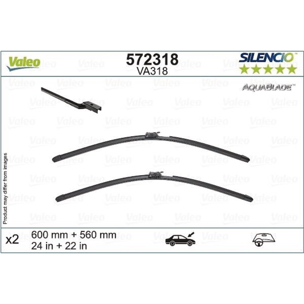 Wiper blades Valeo Aqua Blade for Mercedes S Class