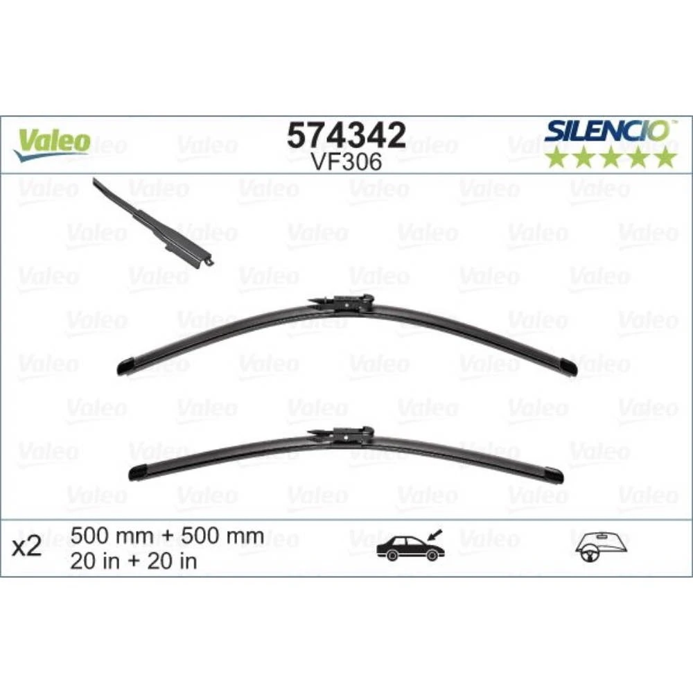 Wiper blades Valeo Silencio Flat for MINI Coupe