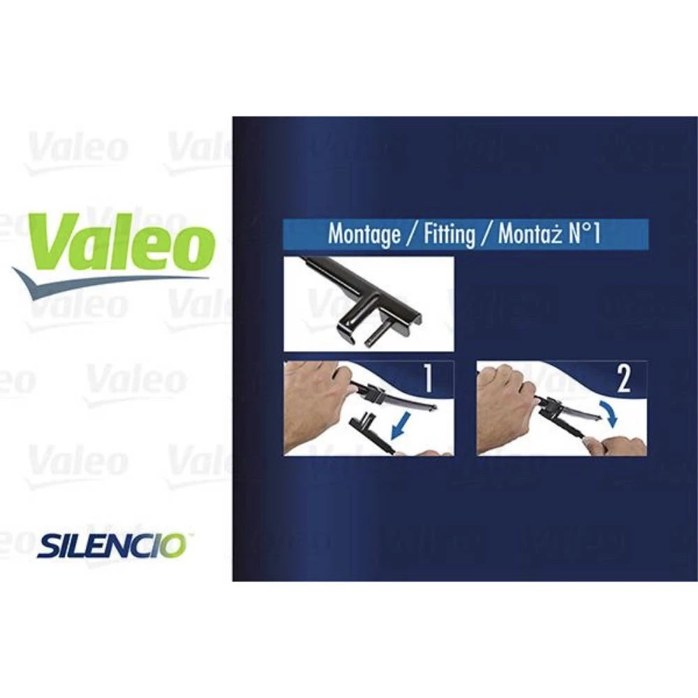 Front wiper blade set Valeo Silencio Flat 650 & 450 mm for Alpina B5 | D5 Touring 2011-2016