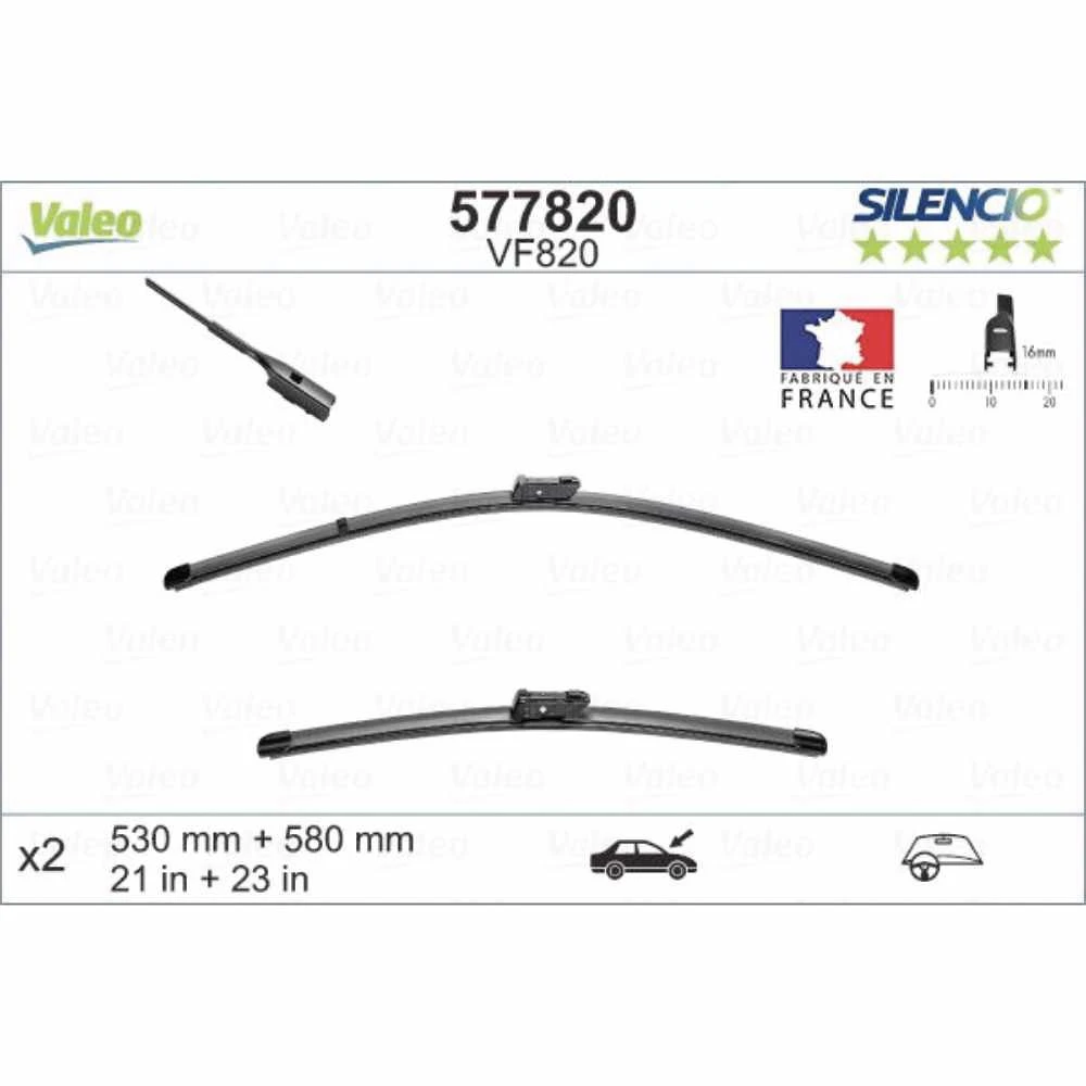 Wiper blades Valeo Silencio Flat for Ford Bronco