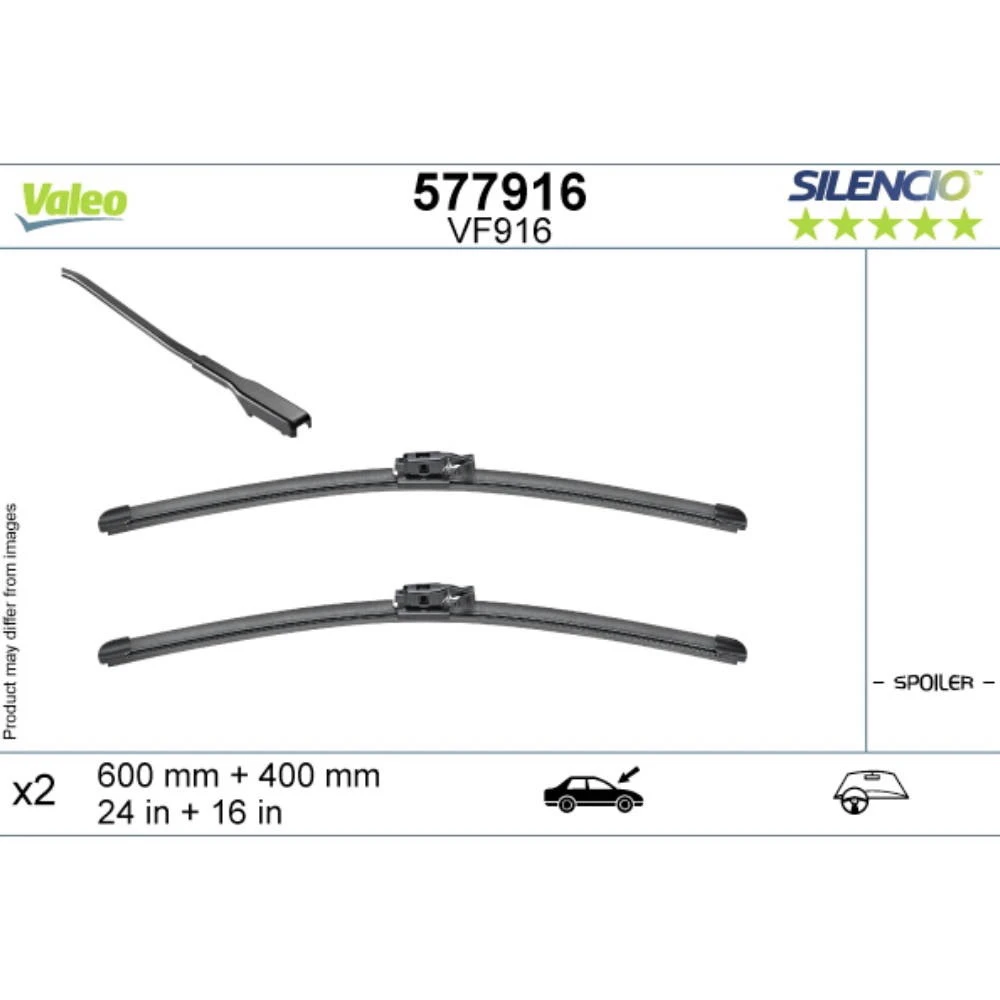 Wiper blades Valeo Silencio Flat for Dacia Logan