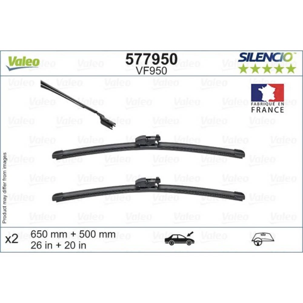 Wiper blades Valeo Silencio Flat for BMW X4