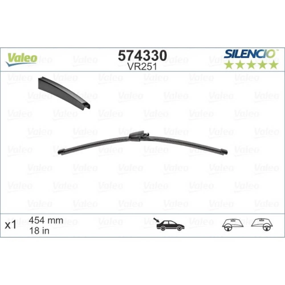 Wiper blades Valeo Silencio Rear for Volkswagen Multivan