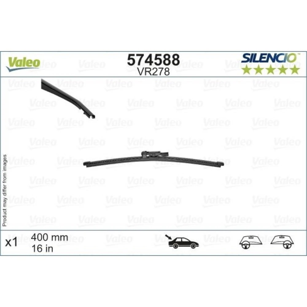 Front wiper blade set Valeo Silencio Flat 580 & 530 mm for Toyota Supra 2018-2026