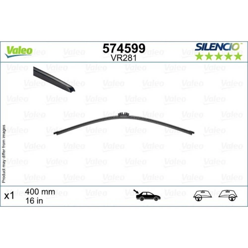 Wiper blades Valeo Silencio Rear for Opel Vectra