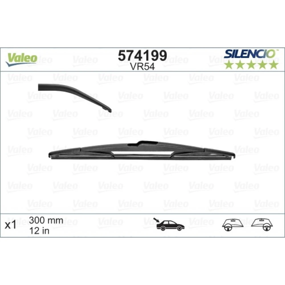 Rear wiper blade Valeo Silencio Rear 300 mm for DongFeng | DFSK Fengon 580 2021-2026
