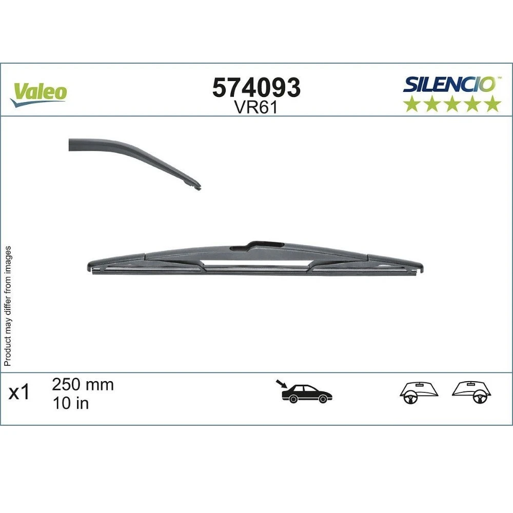 Rear wiper blade Valeo Silencio Rear 250 mm for Suzuki Swift 2017-2026