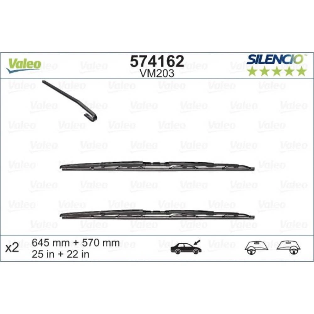 Wiper blades Valeo Silencio Convertional for Alpina B10 | D10